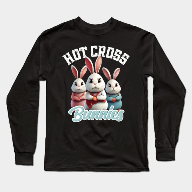 Hot Cross Bunnies Long Sleeve T-Shirt by Coralgb